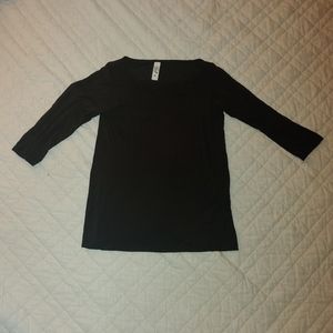 Dark brown three quarter sleeve shirt